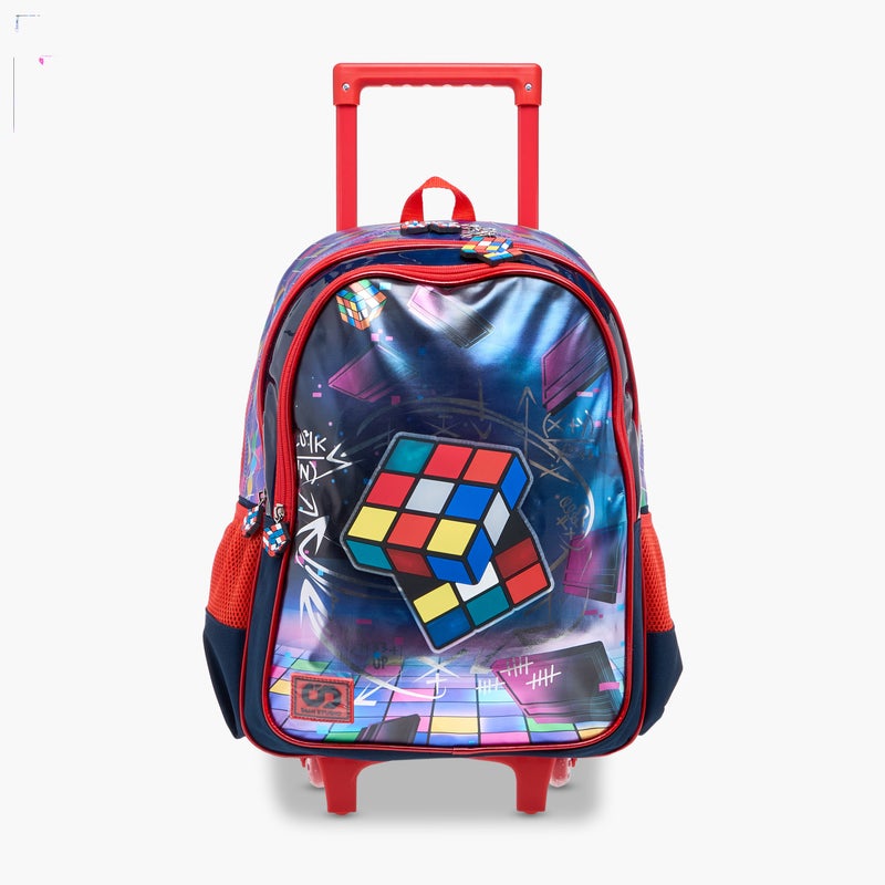 sami_studio 17 Inch Trolley-Cube-Collection-2 Cmprt With Zip- (Polyester ) Multicolor \ 33X13.5X44.5 - Image 1